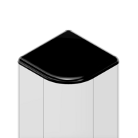 60-220-1 MODULAR SOLUTIONS POLYAMIDE PART END CAP 32MM X 32MM ROUND CORNER BLACK